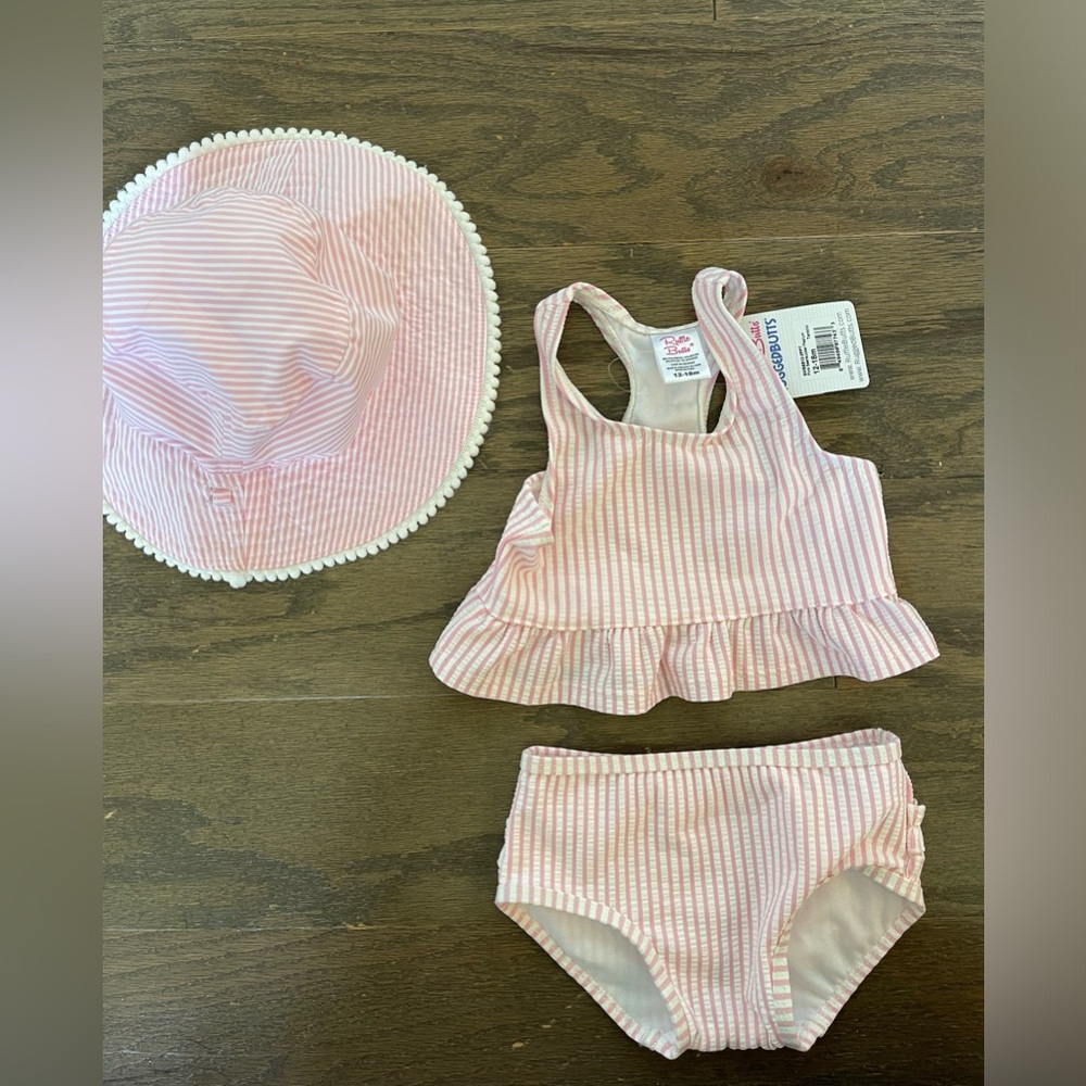 Ruffle Butts, swimsuit set, size 12-18 months